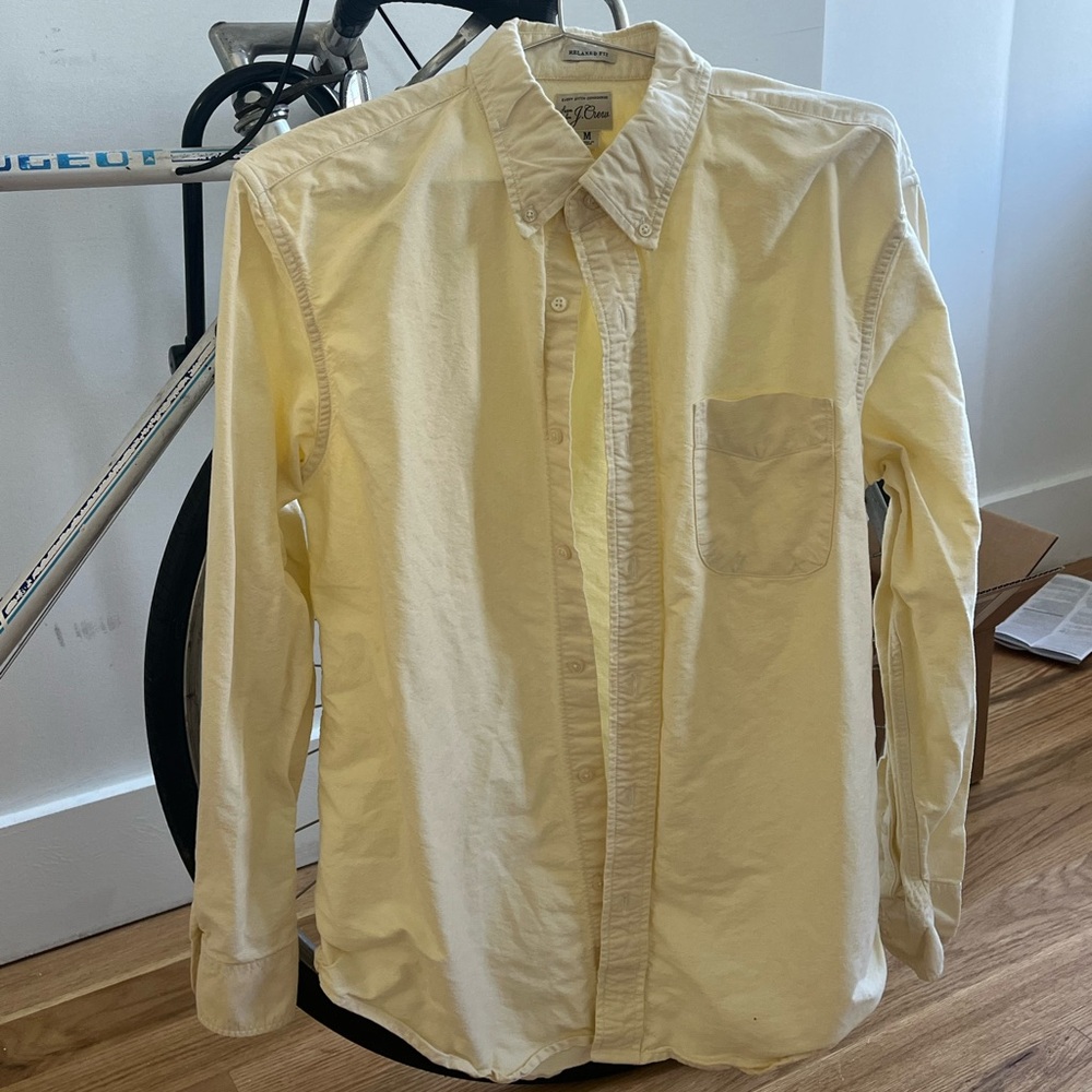 Yellow J. Crew button down size M (medium)
